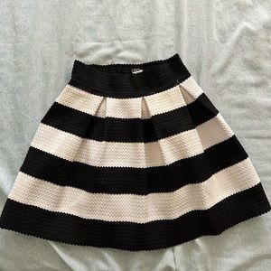 Black and white striped Cleo Apparel skirt